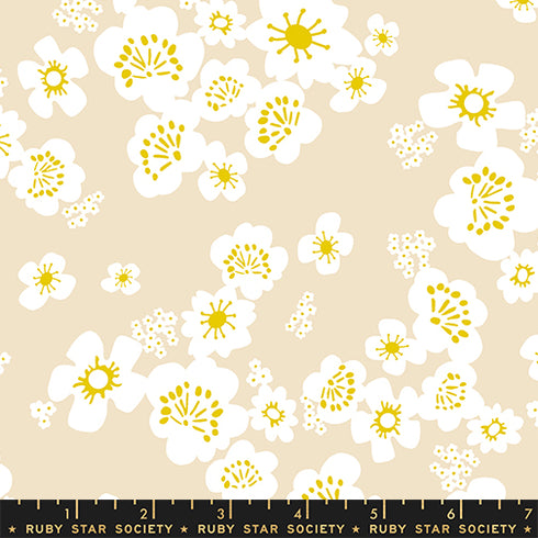 PREORDER Paper Cuts 2 Hana Florals in Parchment RS1110 11 - Ruby Star Society Sold by the Half Yard